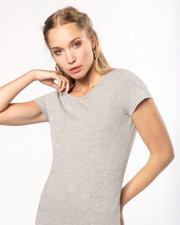 T-shirt KARIBAN Dames-t-shirt ronde hals korte mouwen voor bedrukking &amp; borduring