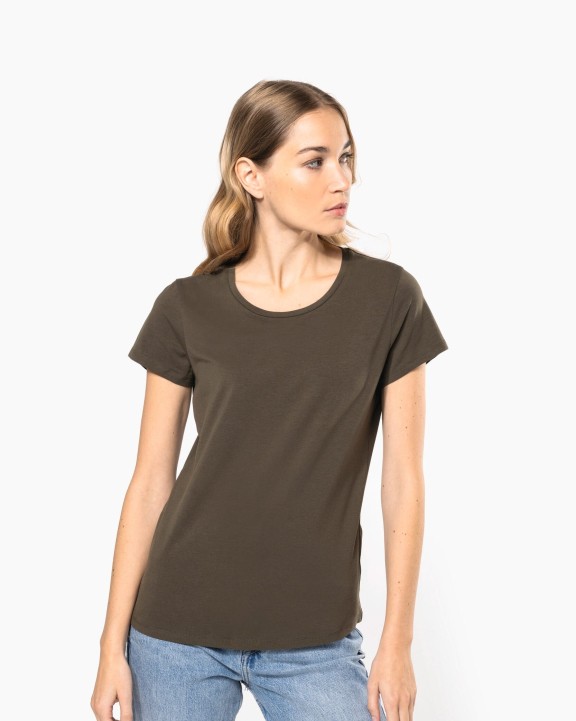 T-shirt KARIBAN Dames-t-shirt ronde hals korte mouwen voor bedrukking &amp; borduring