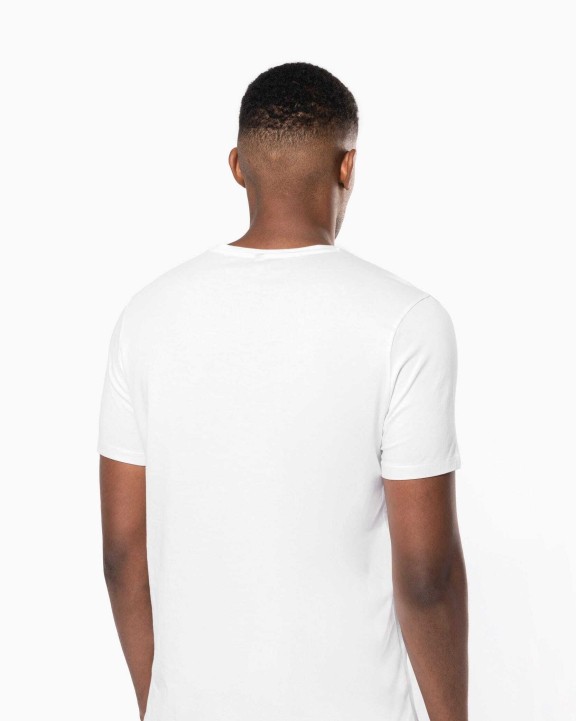 KARIBAN Kurzarm-T-Shirt mit V-Ausschnitt T-Shirt personalisierbar