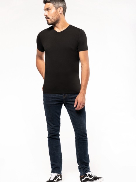T-Shirts à personnaliser KARIBAN T-shirt manches courtes col V homme 