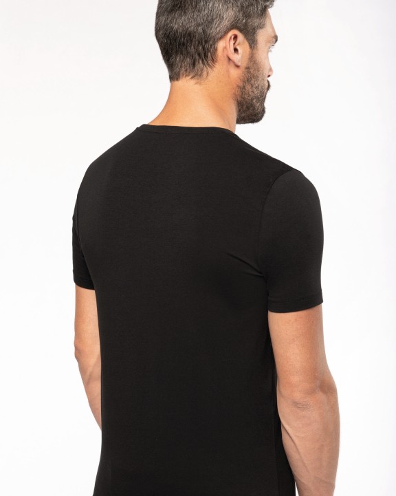 KARIBAN Kurzarm-T-Shirt mit V-Ausschnitt T-Shirt personalisierbar