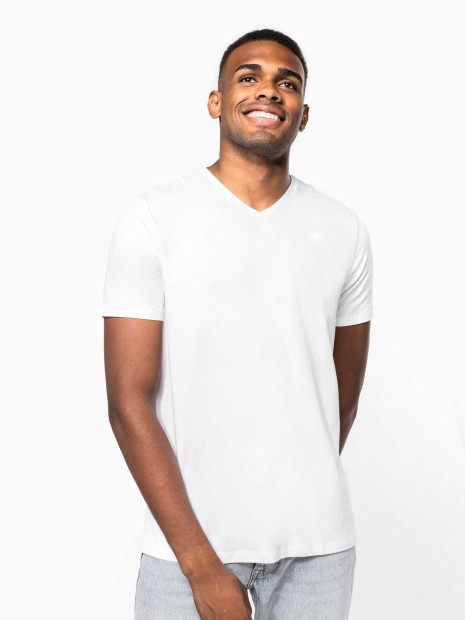 T-Shirts à personnaliser KARIBAN T-shirt manches courtes col V homme 