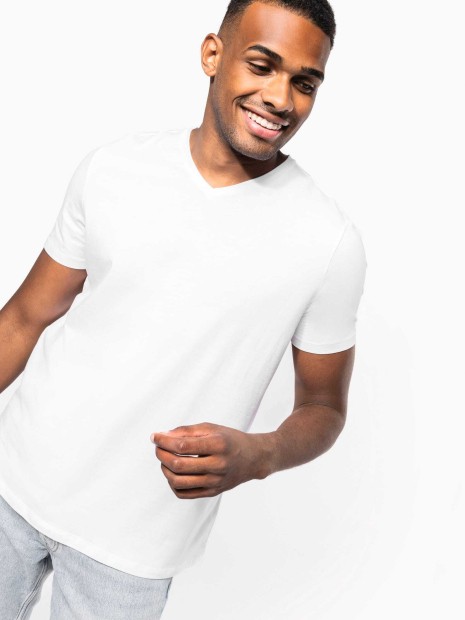T-Shirts à personnaliser KARIBAN T-shirt manches courtes col V homme 