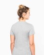 KARIBAN Kurzarm-Damen-T-Shirt mit V-Ausschnitt T-Shirt personalisierbar