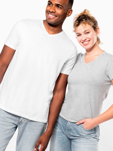 T-Shirts à personnaliser KARIBAN T-shirt col V manches courtes femme 
