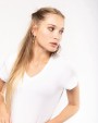 KARIBAN Kurzarm-Damen-T-Shirt mit V-Ausschnitt T-Shirt personalisierbar