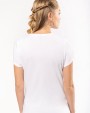KARIBAN Kurzarm-Damen-T-Shirt mit V-Ausschnitt T-Shirt personalisierbar
