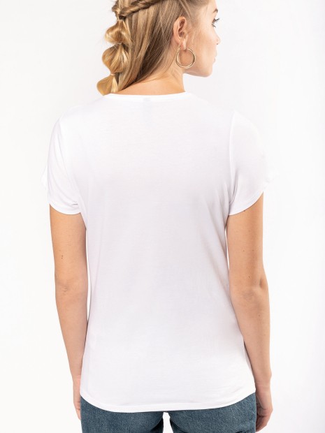 T-Shirts à personnaliser KARIBAN T-shirt col V manches courtes femme 