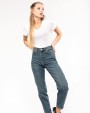KARIBAN Kurzarm-Damen-T-Shirt mit V-Ausschnitt T-Shirt personalisierbar