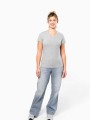 T-Shirts à personnaliser KARIBAN T-shirt col V manches courtes femme 