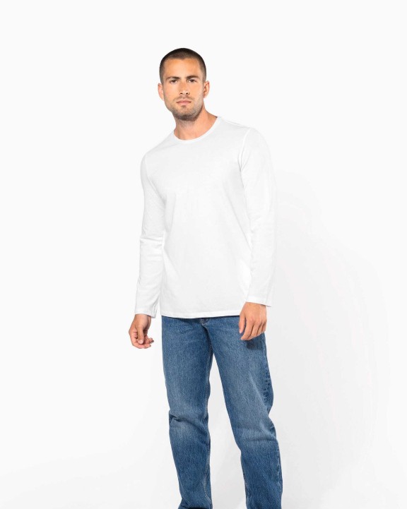 T-shirt KARIBAN T-shirt ronde hals lange mouwen voor bedrukking &amp; borduring