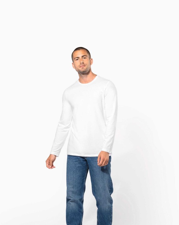 T-shirt KARIBAN T-shirt ronde hals lange mouwen voor bedrukking &amp; borduring