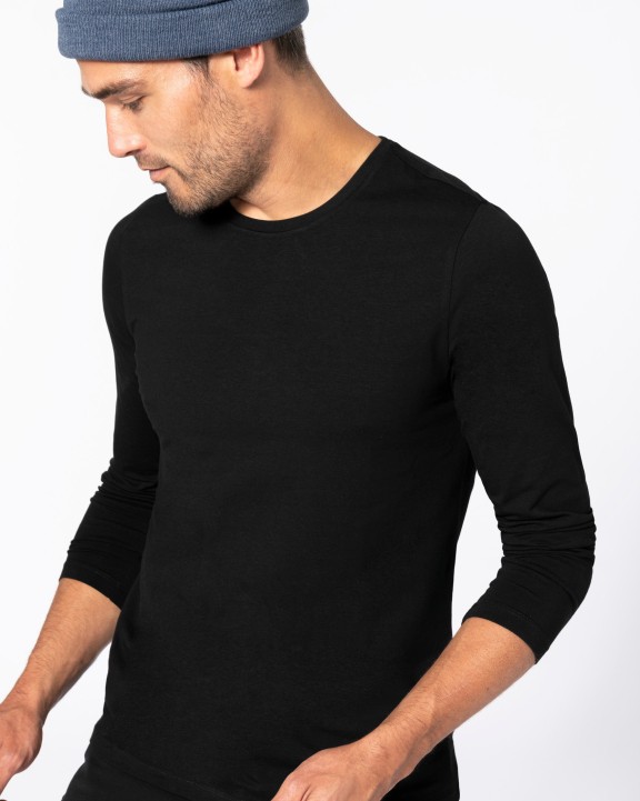 T-shirt KARIBAN T-shirt ronde hals lange mouwen voor bedrukking &amp; borduring