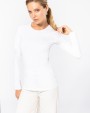 T-shirt KARIBAN Dames-t-shirt ronde hals lange mouwen voor bedrukking &amp; borduring
