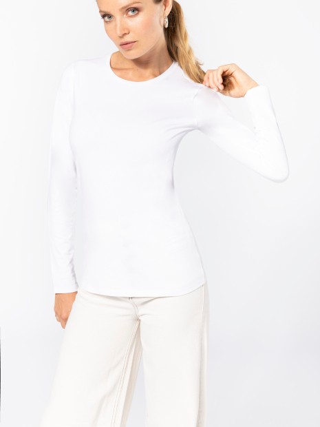 T-Shirts à personnaliser KARIBAN T-shirt col rond manches longues femme 