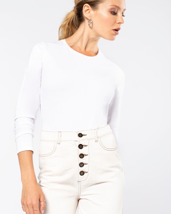 T-shirt personnalisable KARIBAN T-shirt col rond manches longues femme