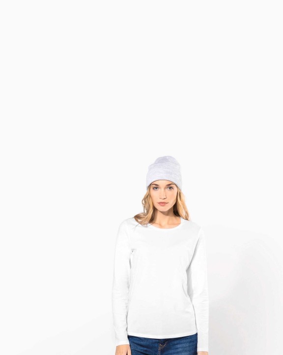 KARIBAN Damen Langarm-T-Shirt mit Rundhalsausschnitt T-Shirt personalisierbar