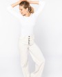 T-shirt KARIBAN Dames-t-shirt ronde hals lange mouwen voor bedrukking &amp; borduring