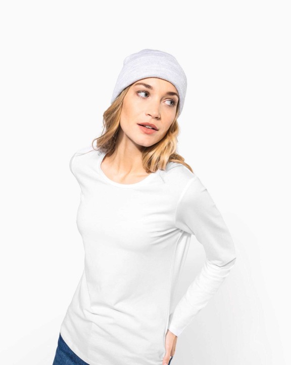 KARIBAN Damen Langarm-T-Shirt mit Rundhalsausschnitt T-Shirt personalisierbar