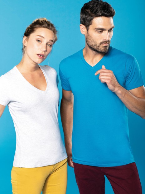 T-Shirts à personnaliser KARIBAN T-shirt BIO150 IC col V femme 