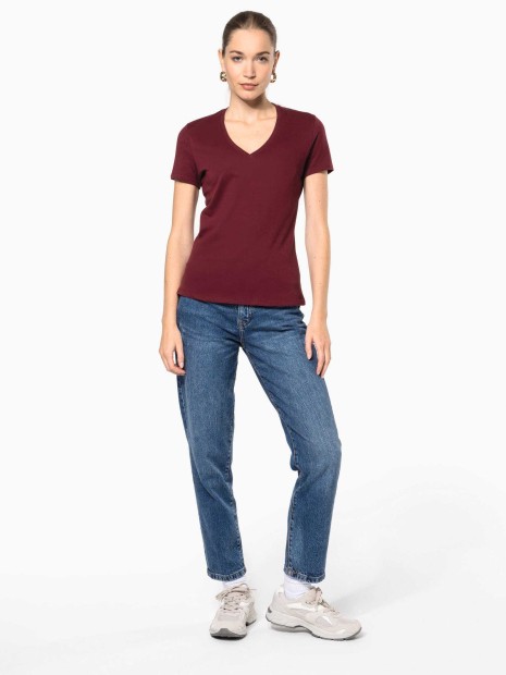 T-Shirts à personnaliser KARIBAN T-shirt BIO150 IC col V femme 