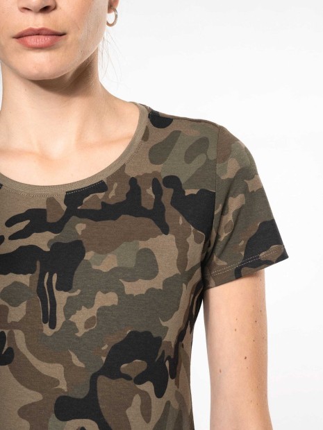 T-Shirts à personnaliser KARIBAN T-shirt camo manches courtes femme 
