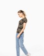 KARIBAN Damen-T-Shirt Camo mit kurzen Ärmeln T-Shirt personalisierbar