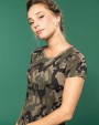 T-shirt personnalisable KARIBAN T-shirt camo manches courtes femme