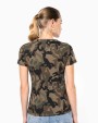 KARIBAN Damen-T-Shirt Camo mit kurzen Ärmeln T-Shirt personalisierbar