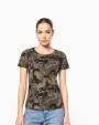 T-shirt personnalisable KARIBAN T-shirt camo manches courtes femme