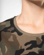 KARIBAN Damen-T-Shirt Camo mit kurzen Ärmeln T-Shirt personalisierbar