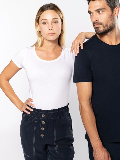 T-Shirts à personnaliser KARIBAN T-shirt Bio col à bords francs manches courtes homme 