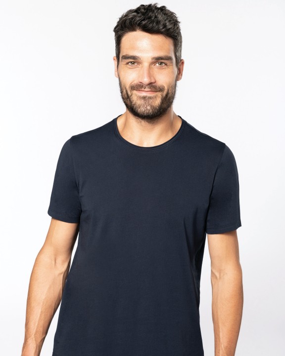 T-shirt KARIBAN Bio T-shirt kraag met onafgewerkte rand korte mouwen voor bedrukking &amp; borduring