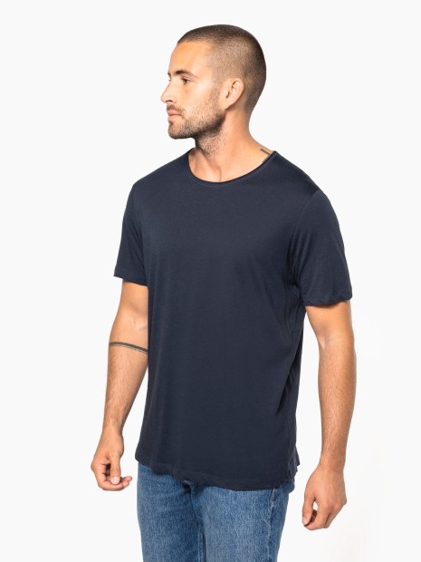 T-Shirts à personnaliser KARIBAN T-shirt Bio col à bords francs manches courtes homme 