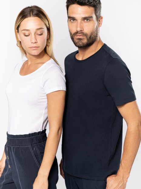T-Shirts à personnaliser KARIBAN T-shirt Bio col à bords francs manches courtes homme 