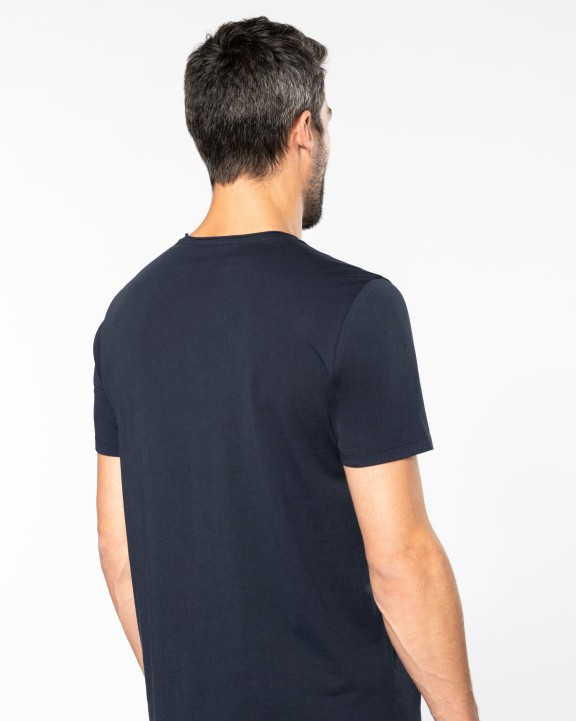 T-shirt KARIBAN Bio T-shirt kraag met onafgewerkte rand korte mouwen voor bedrukking &amp; borduring