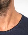 KARIBAN Bio-T-Shirt mit kurzen Ärmeln und ungesäumten Halsausschnitt T-Shirt personalisierbar