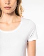T-shirt personnalisable KARIBAN T-shirt Bio col à bords francs manches courtes femme