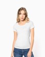 T-shirt personnalisable KARIBAN T-shirt Bio col à bords francs manches courtes femme