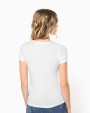 T-shirt personnalisable KARIBAN T-shirt Bio col à bords francs manches courtes femme