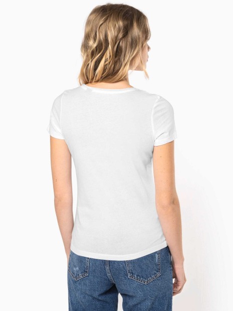 T-Shirts à personnaliser KARIBAN T-shirt Bio col à bords francs manches courtes femme 