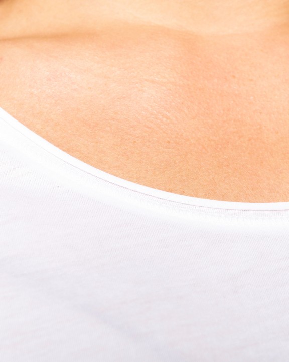 KARIBAN Bio-T-Shirt für Damen mit kurzen Ärmeln und ungesäumtem Halsausschnitt T-Shirt personalisierbar