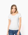KARIBAN Bio-T-Shirt für Damen mit kurzen Ärmeln und ungesäumtem Halsausschnitt T-Shirt personalisierbar