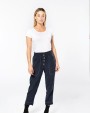 KARIBAN Bio-T-Shirt für Damen mit kurzen Ärmeln und ungesäumtem Halsausschnitt T-Shirt personalisierbar