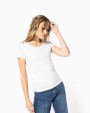 T-shirt personnalisable KARIBAN T-shirt Bio col à bords francs manches courtes femme