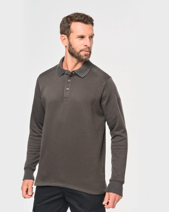 WK. DESIGNED TO WORK Sweatshirt mit Polokragen Sweatshirt personalisierbar