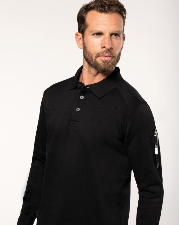 WK. DESIGNED TO WORK Sweatshirt mit Polokragen Sweatshirt personalisierbar