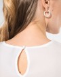 KARIBAN Kurzarm-Kreppbluse für Damen T-Shirt personalisierbar
