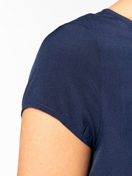 T-Shirts à personnaliser KARIBAN Blouse crêpe manches courtes femme 