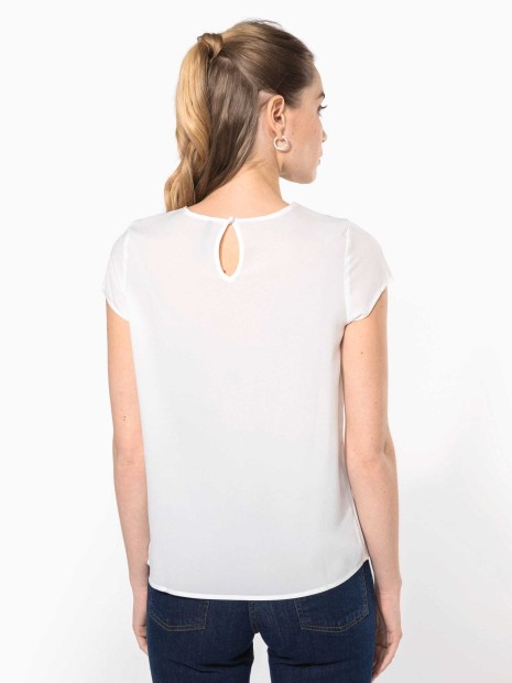 T-Shirts à personnaliser KARIBAN Blouse crêpe manches courtes femme 